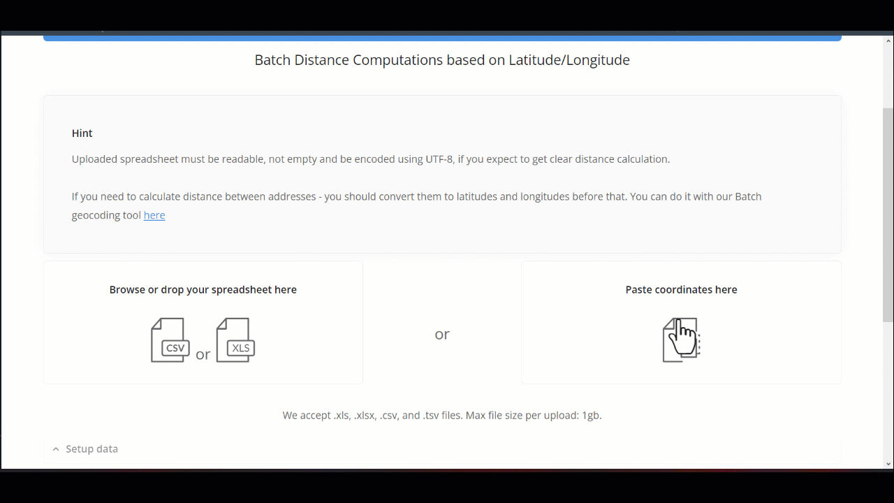 Upload data